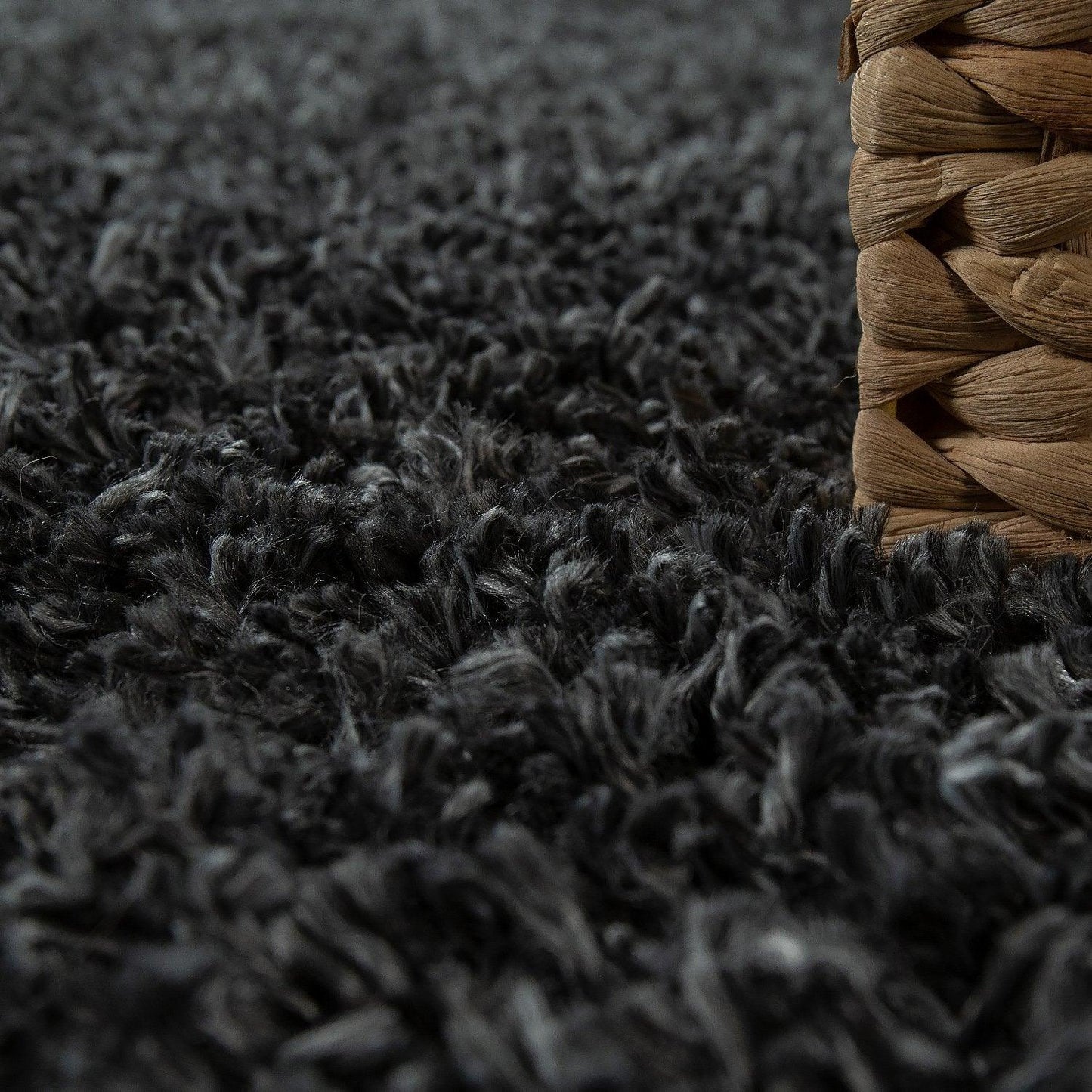 Solid Medium-Pile Rug Anthrazit Living Room Robust