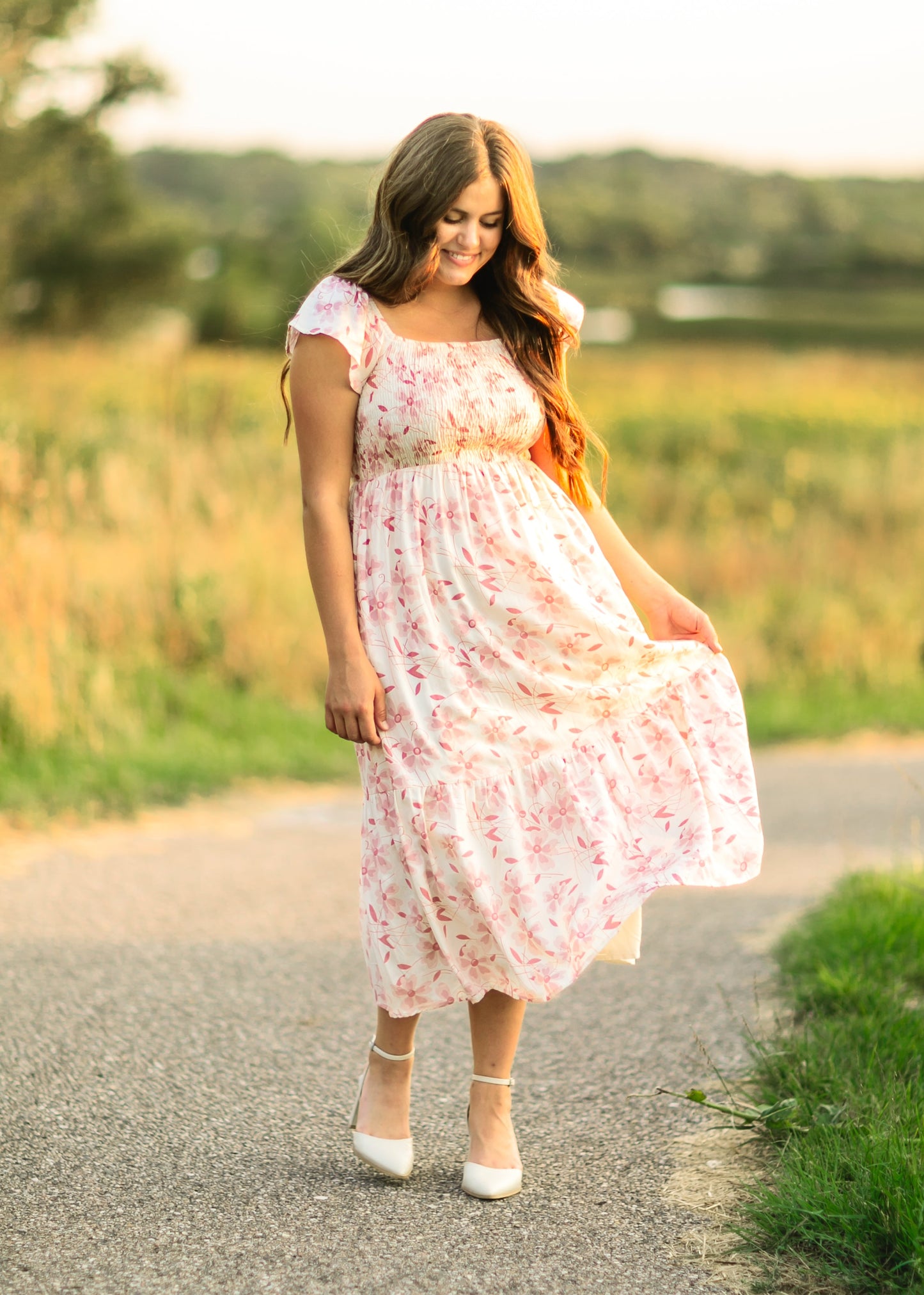 Summer Cap Sleeve Midi Dress - FINAL SALE
