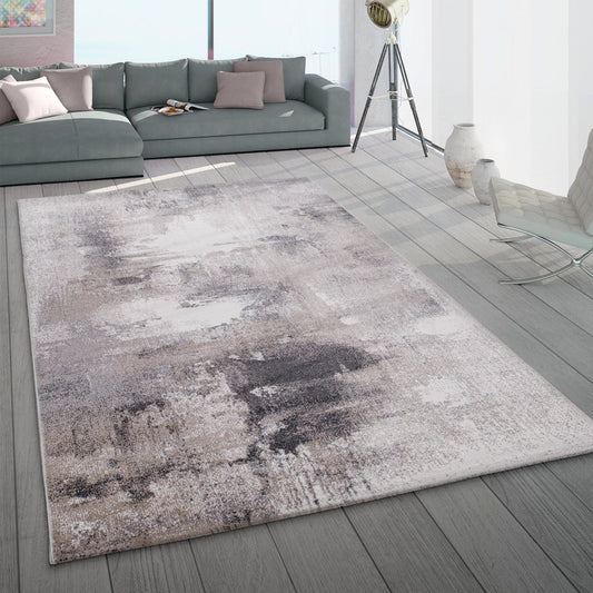 Abstract Area Rug Mero Artful Colors in Beige Grey
