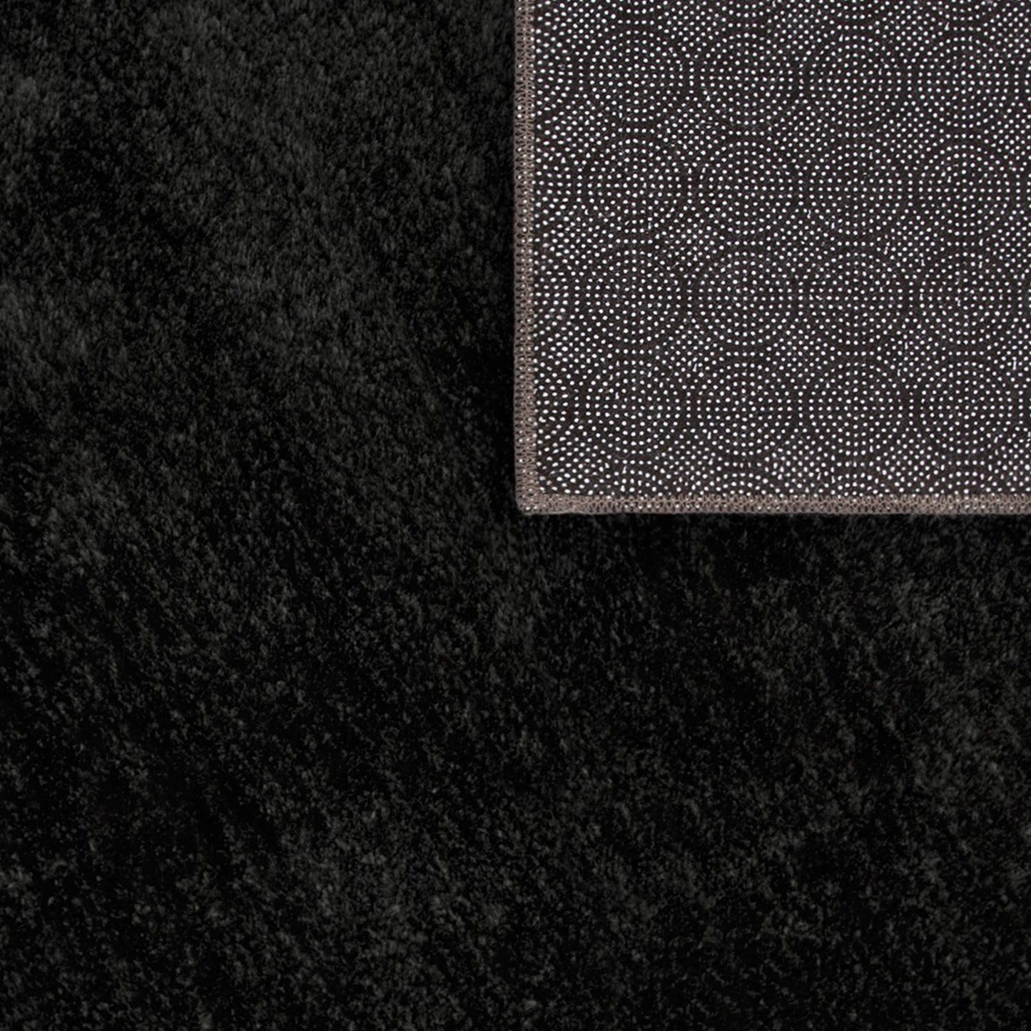 Soft Area Rug with Anti-Slip Backing Washable - Black