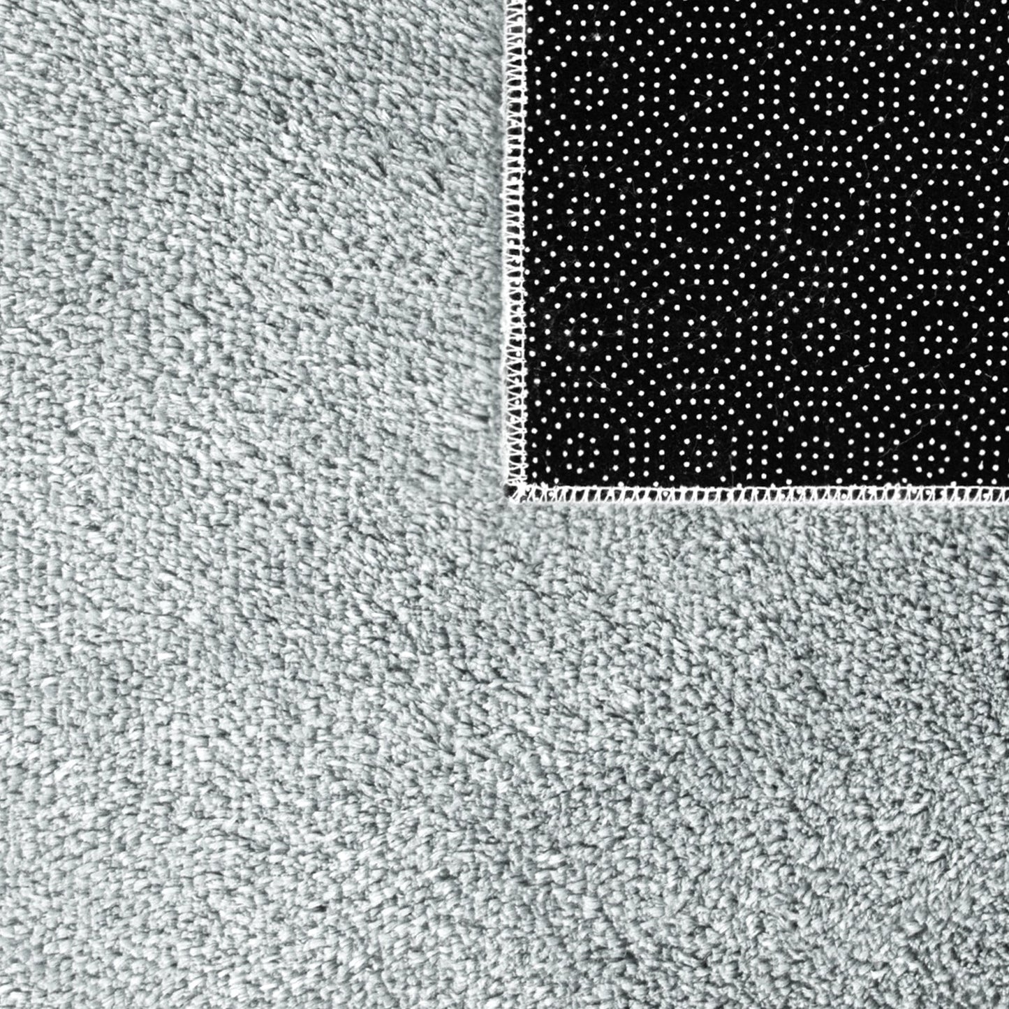 Soft Area Rug with Anti-Slip Backing Washable - Grey