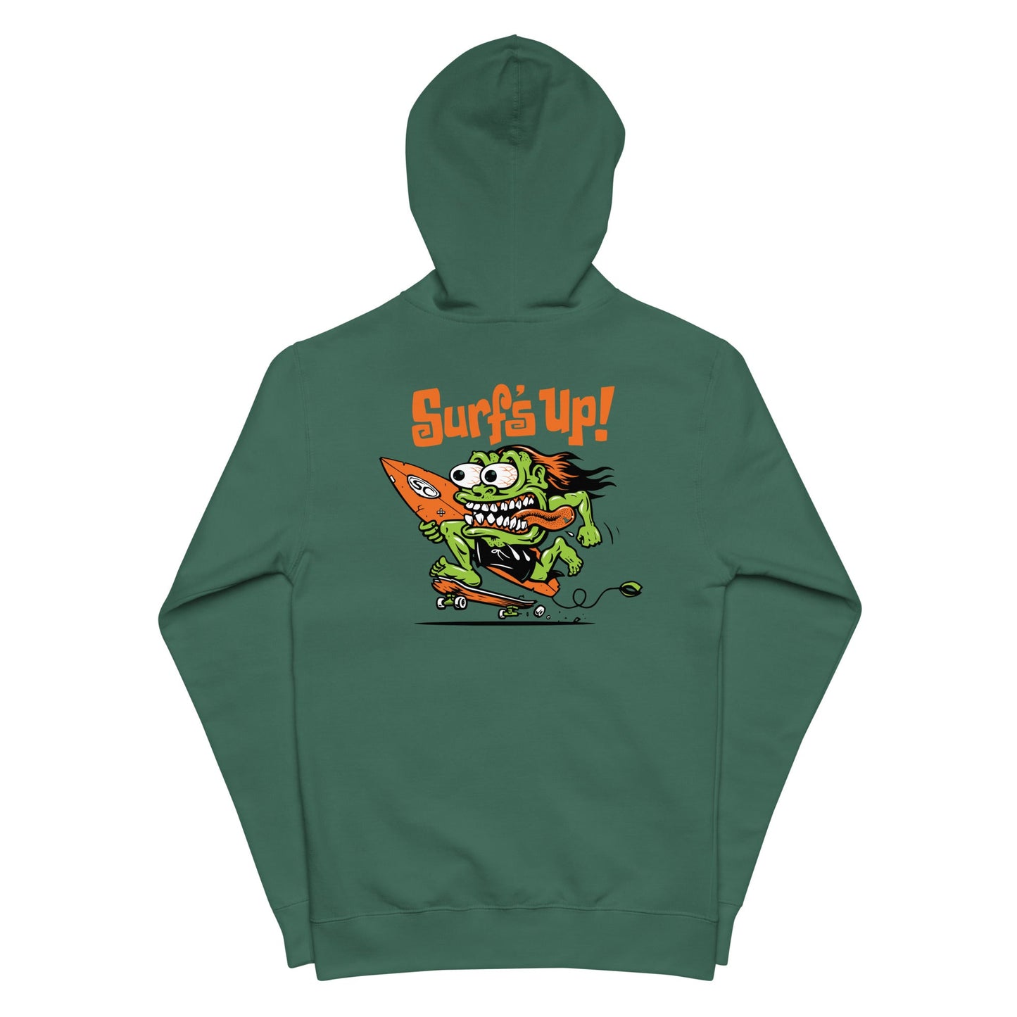Santa Cruz Surf Shop Surf's Up Monster Premium Mens Zip Hoodie