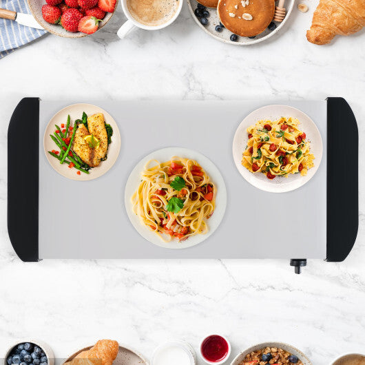 Electric Buffet Server Food Warmer with 3 Removable Trays Adjustable Tempered