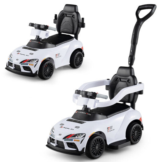3-in-1 Toyota Licensed Foot-to-Floor Stroller Sliding Walking Toy-White