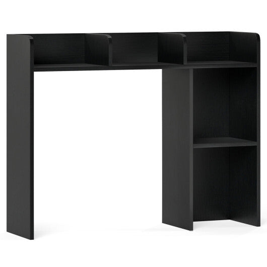 3-Tier Multipurpose Desk Bookshelf with 4 Shelves-Black
