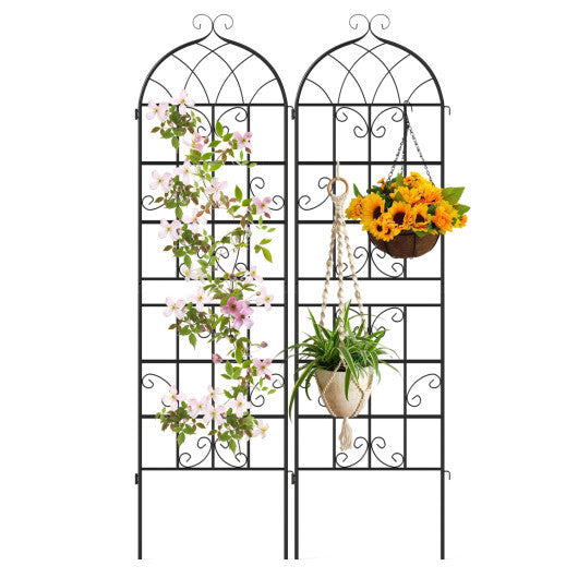 2 Pack 71" x 20" Heavy-Duty Metal Garden Trellis Metal Coating Patio for Outdoor