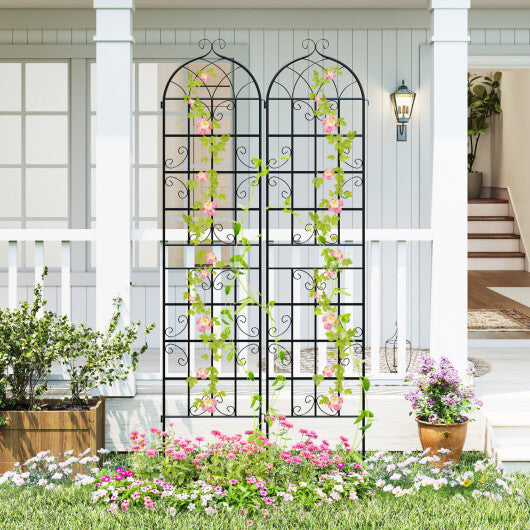 Costway 4 Pack 86" x 20" Metal Garden Trellis  Heavy-Duty Plant Support for Vegetable