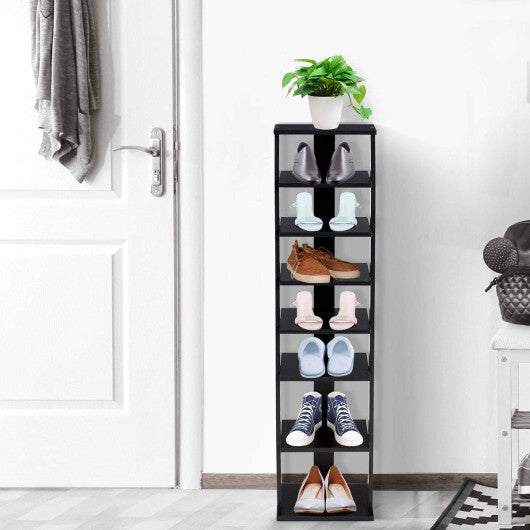 Costway 7-Tier Shoe Rack Practical Free Standing Shelves Storage Shelves-Black