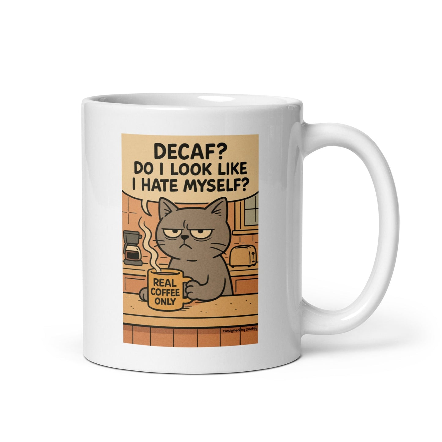 Decaf Cat Novelty Mug