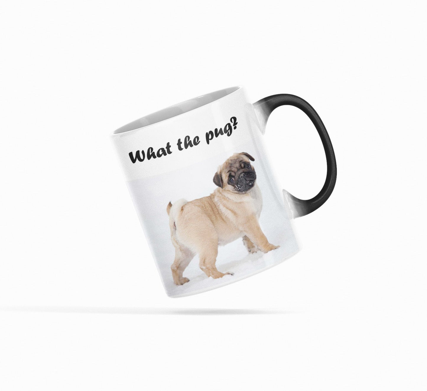 What The Pug Adorable Pug Heat Sensitive Color Changing Coffee Mug